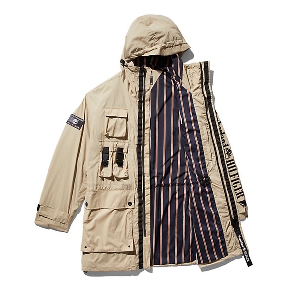 TOMMY HILFIGER X TIMBERLAND® RE-IMAGINED REVERSIBLE CARGO PARKA IN BEIGE - Picture 5 of 8